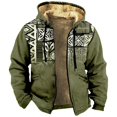 MianXian Floral Long Sleeve Hooded Neck Hoodies & Sweatshirts for Men