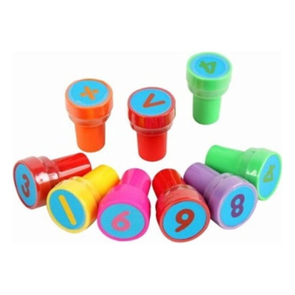 Miangastore 26pcs Number Math Self-Inking Stamps for Kids Teacher Learning Toys