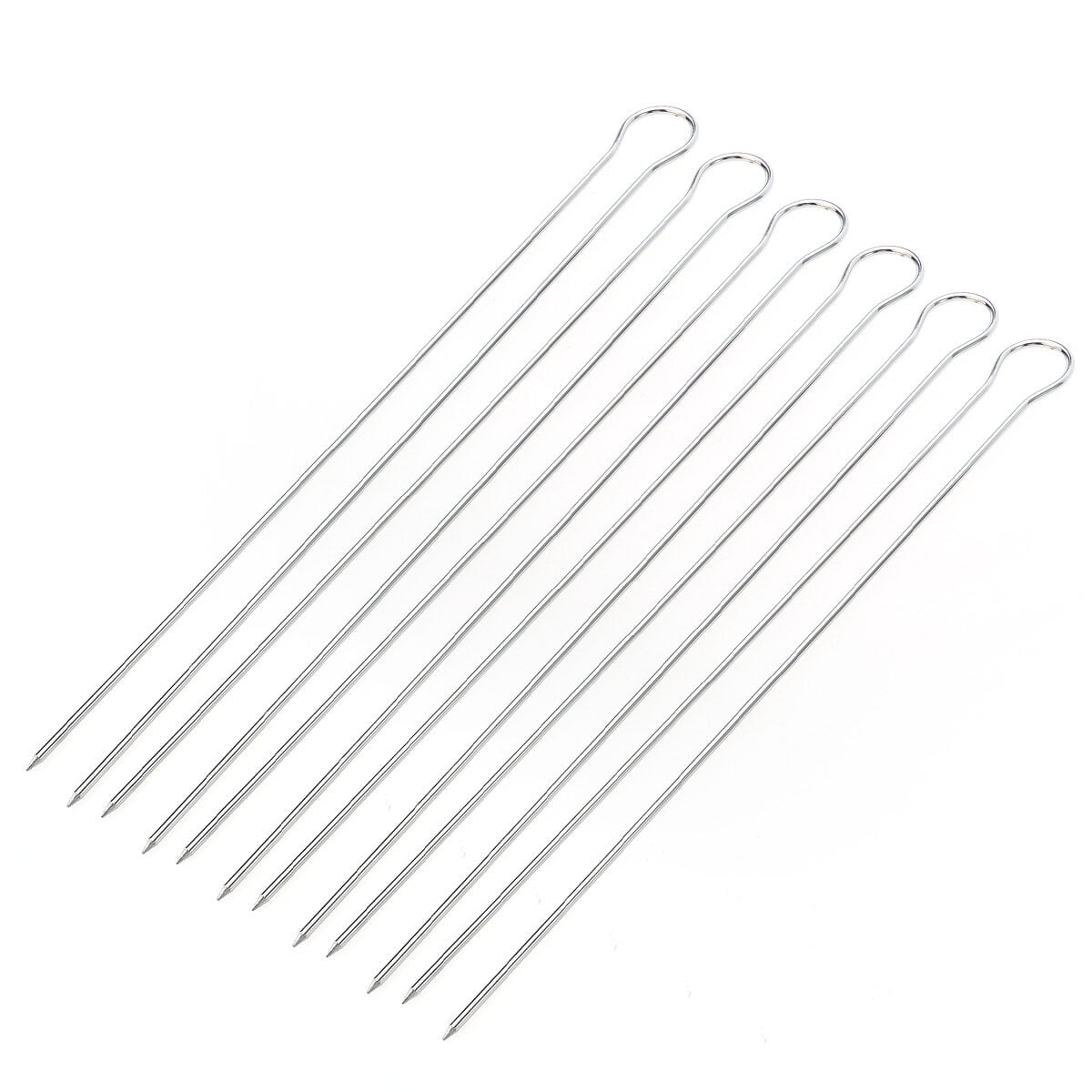 Miangastore 6pc Stainless Steel BBQ Skewer Set Kebob Grilling Sticks