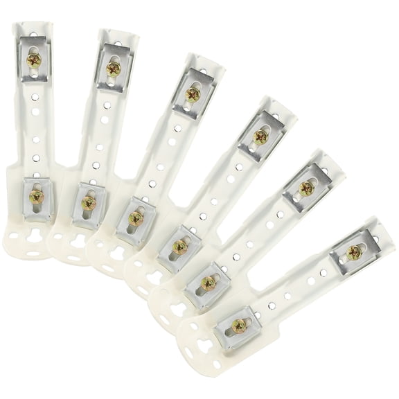 Miangastore 6pcs Wall Mount Bracket Double Curtain Track Mount White