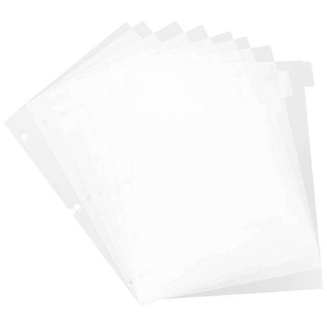 Miangastore Clear Dividers for 3Ring Binder Looseleaf Refill Tabs