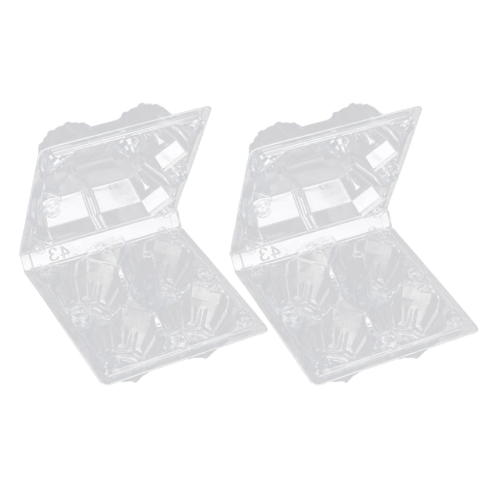 Miangastore Reusable Clear Egg Carton for 4 Eggs 50 Pack