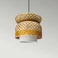thumbnail image 1 of Mianzi Bamboo Lotus Pendant Lamp 300mm Diameter Yellow, Ready-to-Assemble, Traditional and Contemporary, Bulb Not Included, 1 Piece, 1 of 3
