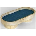 thumbnail image 1 of Mianzi Bamboo Oval Podium Tray Small Blue, Already Assembled, Traditional and Contemporary, 1 Piece, 1 of 3