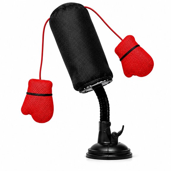 MiaoBlossom Cat Boxing Bag Toy, 13.7 Inch Interactive Cat Punching Toy with Boxing Gloves, Hanging Kick Toy for Indoor Cats, Red Black