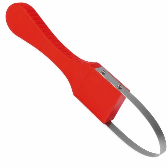 MiaoBlossom Hand Weeder Tool, 9.45 Inch Garden Weed Puller with Ergonomic Handle, Portable Weeding Tool for Lawns Gardens, Red