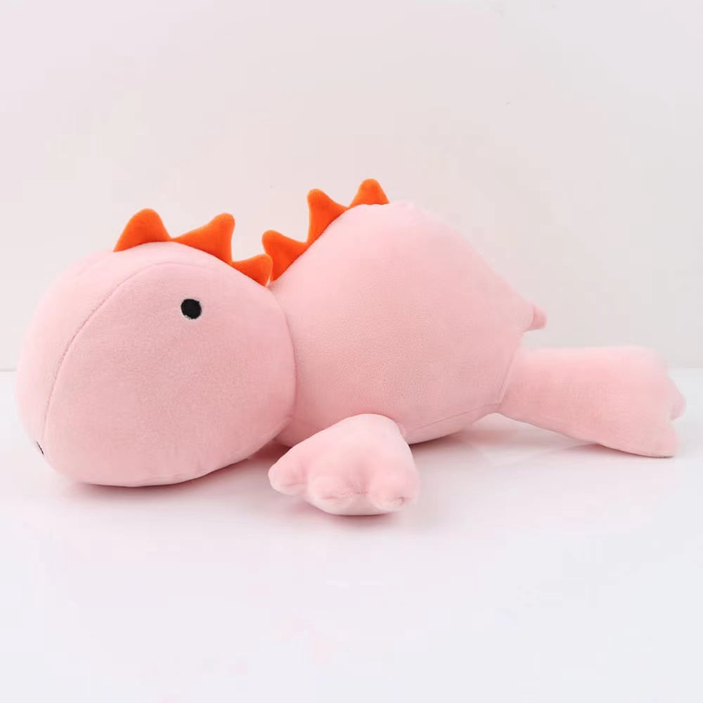 Miaobe Cute Dinosaur Weighted Plush Toy,13.7 Inch Soft Dinosaur Weighted Plush Throw Pillow,Pressure Touch Lumbar Cushion,Pink Dinosaur Stuffed Animals for Birthday Gifts (13.7 in, Stegosaurus)