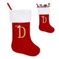 thumbnail image 1 of Miaocao 18.11 Inch Red Velvet Monogram Christmas Stocking, Personalized Embroidered Xmas Hanging Ornament for Fireplace Home Party Decor, 1 of 5