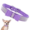 thumbnail image 1 of Miaocao 1Pack Small Dog Collars for Female Dogs, Cute Bling Rhinestone Crystal with Bow Tie Glitter Diamond Bowtie Puppy Collars for XXS XS Small Medium Large Pet Girls Dogs Cats, Pink S, 1 of 6