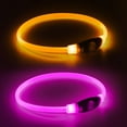 thumbnail image 1 of Miaocao 2 Packs Light Up Dog Collar, LED Dog Collar, USB Rechargeable Dog Lights for Night Walking, Adjustable Glow in The Dark Collars for Small Medium Large Dogs, Waterproof Safety Pets Lights, 1 of 6