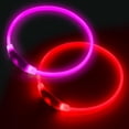 thumbnail image 1 of Miaocao 2 Packs Light Up Dog Collar, LED Dog Collar, USB Rechargeable Dog Lights for Night Walking, Adjustable Glow in The Dark Collars for Small Medium Large Dogs, Waterproof Safety Pets Lights, 1 of 8