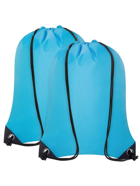 2PCS Drawstring Bags Bulk, String Backpack for Men Women, Cinch Bag Draw String Back Bag for Gym, Sports, Travel, Swimming, Beach, Red