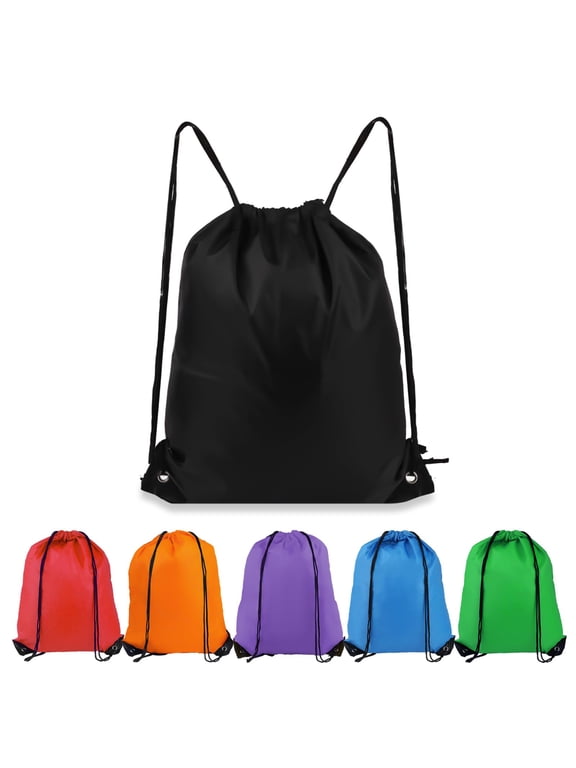 6pic 10pic Drawstring Backpack 6 Colors Drawstring Bags, Draw String Back Bag Drawstring Bags Bulk for Sports, Gym, Travel, Swimming, Beach