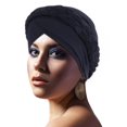 thumbnail image 1 of Miaocao African Women Turban Caps Beanie Twist Headscarf Pre Tied Double Braid Headwrap Hat, 1 of 8