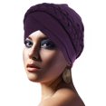 thumbnail image 1 of Miaocao African Women Turban Caps Beanie Twist Headscarf Pre Tied Double Braid Headwrap Hat, 1 of 9