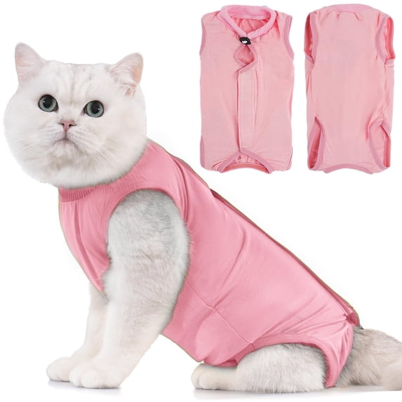 Miaocao Cat Recovery Suit - Kitten Onesie for Cats After Surgery, Cone of Shame Alternative Surgical Spay Suit for Female Cat, Post-Surgery or Skin Diseases Protection , Protects Stitches