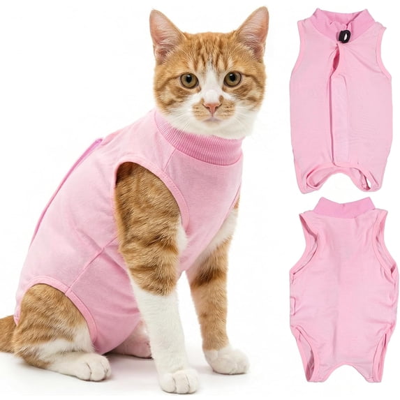 Miaocao Cat Recovery Suit - Kitten Onesie for Cats After Surgery, Cone of Shame Alternative Surgical Spay Suit for Female Cat, Post-Surgery or Skin Diseases Protection , Protects Stitches