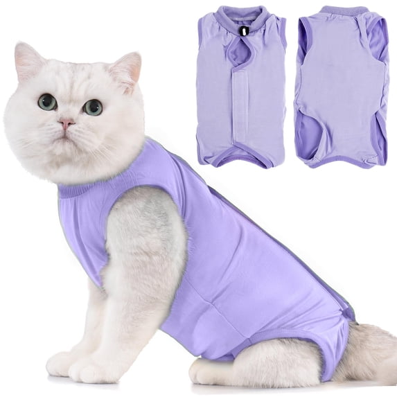 Miaocao Cat Recovery Suit - Kitten Onesie for Cats After Surgery, Cone of Shame Alternative Surgical Spay Suit for Female Cat, Post-Surgery or Skin Diseases Protection , Protects Stitches