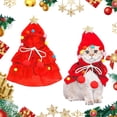 thumbnail image 1 of Miaocao Christmas Costume Cat Christmas Cloak with Star Hat, Lovely Xmas Tree Shape Dog Costume Cat Cloak with Adjustable Rope for Cats Puppy Kitten Small Dogs Pets Cosplay Party Xmas New Year, Red, 1 of 7