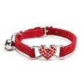 thumbnail image 1 of Miaocao Heart Bling Cat Collar with Safety Belt and Bell 8-11 Inches, 1 of 6