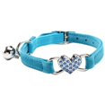 thumbnail image 1 of Miaocao Heart Bling Cat Collar with Safety Belt and Bell 8-11 Inches, 1 of 9