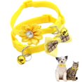 thumbnail image 1 of Miaocao Pink Dog Collar with Bell, 2-Pack Bowtie Puppy Collar with Bells for Girls Floral Kitten Cat Collars for Tiny Little XXS XS XSmall Extra Small Breed Pets Dogs Female, X-Small, 1 of 6