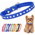 thumbnail image 1 of Miaocao Pink Rhinestone Dog Collars for Small Dogs, Pretty Bling Diamond Puppy Collar Crystal Sparkly Glitter Jewel Girls Cat Collars for XXS Xs Small Medium Pet Female Dogs Kitten, 1 of 4