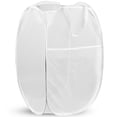 thumbnail image 1 of Miaocao Pop Up Laundry Hamper, 70L Collapsible Mesh Laundry Basket with Side Pocket, Foldable Dirty Clothes Hamper with Sturdy Reinforced Handles for Home Dorm Bedroom Travel Bathroom Storage, Black, 1 of 7