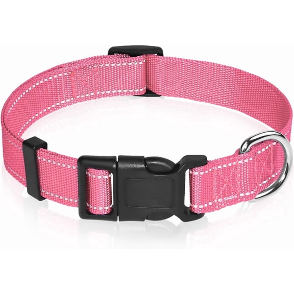 Miaocao Reflective Dog Collar for Medium Large Small XS XL Extra Small Dogs, Nylon Adjustable Puppy Collar