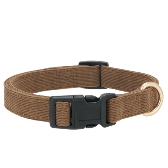 Miaocao Soft Corduroy Dog Collar,Adjustable Pet Collar with Quick Release Buckle & Gold D-Ring for Medium Dogs