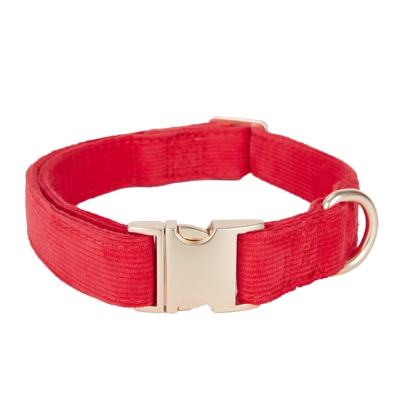 Miaocao Soft Dog Collar with Metal Buckle Adjustable Durable Comfort Corduroy Collars for Large Medium Small Dogs,
