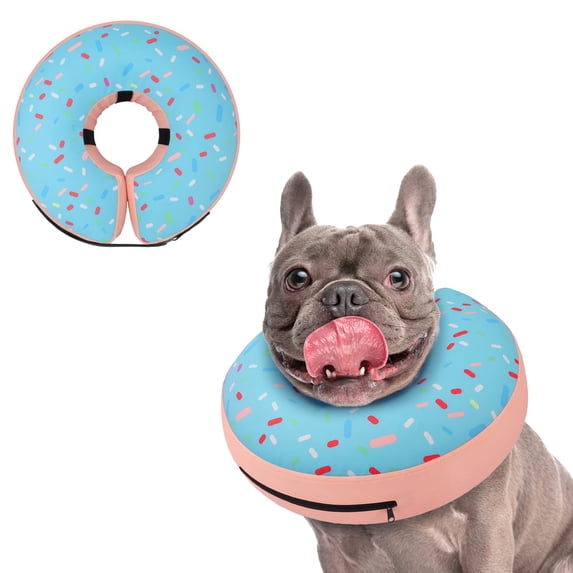Miaocao Supet Inflatable Dog Cone Collar Alternative After Surgery, Doggie Neck Donut Collar Recovery ECollar for Post Surgery, Soft Dog Cone for Small Medium Puppies Cats