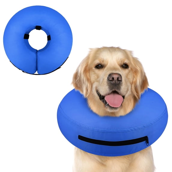Miaocao Supet Inflatable Dog Cone Collar Alternative After Surgery, Doggie Neck Donut Collar Recovery ECollar for Post Surgery, Soft Dog Cone for Small Medium Puppies Cats