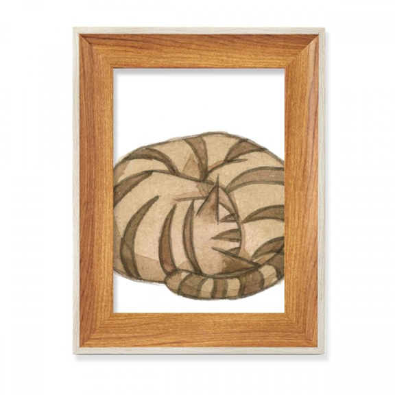 Miaoji Painting Watercolor Cat Dragon-Li Desktop Wooden Photo Frame Display Picture Art Painting Multiple Sets
