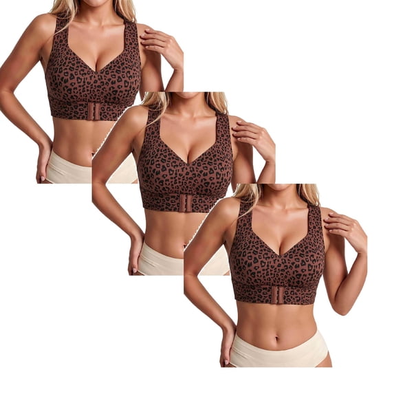 Miaoju 3 PCS Posture Bras for Women High Support Posture Full Coverage Seamless Bralettes Beauty Back Push Up No Underwire Bra