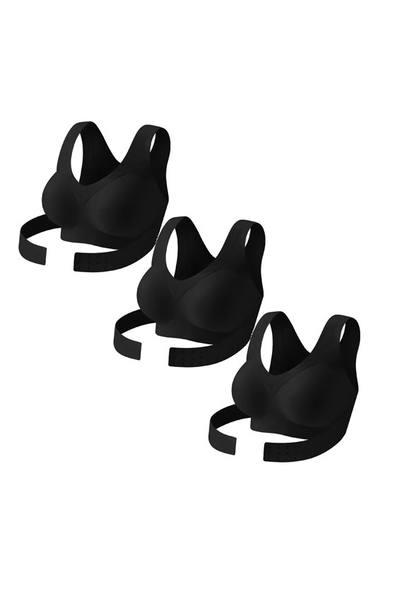 3PC Posture Bras for Women High Support Posture Full Coverage Seamless Bralettes Beauty Back Push Up No Underwire Bra