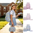 thumbnail image 1 of Miaoju Backpack School Bag Bookbag Teen Backpack Set Daypack with Lunch Bag and Pencil Case Red, 1 of 7