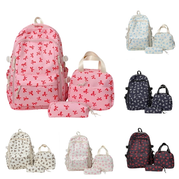 Miaoju Backpack for Teens Backpack School Bookbag 3 in 1 Set Back to SchoolNavy