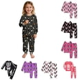 thumbnail image 1 of Miaoju Big Big Halloween Pajamas Pjs Cute Graphic Print Top and Pant Sleepwear with Pockets Cotton Sleepwear Set Sleepwear for, 1 of 5