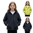 thumbnail image 1 of Miaoju Boys Girls Windbreaker Hooded Jacket Lightweight Packable Rain Coat Soft-Fabric for Comfort, with Pockets, Elastic Cuffs, Yellow 15-16 Years, 1 of 8