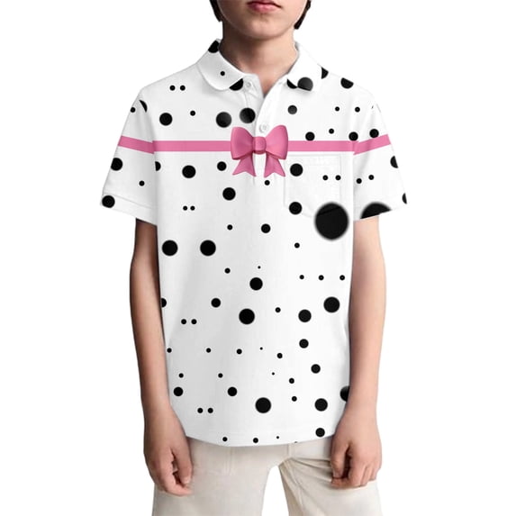 Miaoju Boys Polo Shirts Short Sleeve Ribbed Textured Polo Shirt Lightweight Casual Golf Shirts Collared T Shirt