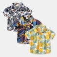 thumbnail image 1 of Miaoju Boys Polo Shirts Size 8 Button Down Striped Short Sleeve Shirt Funny Trendy Tops Summer Collared Shirts for Boys, 1 of 4