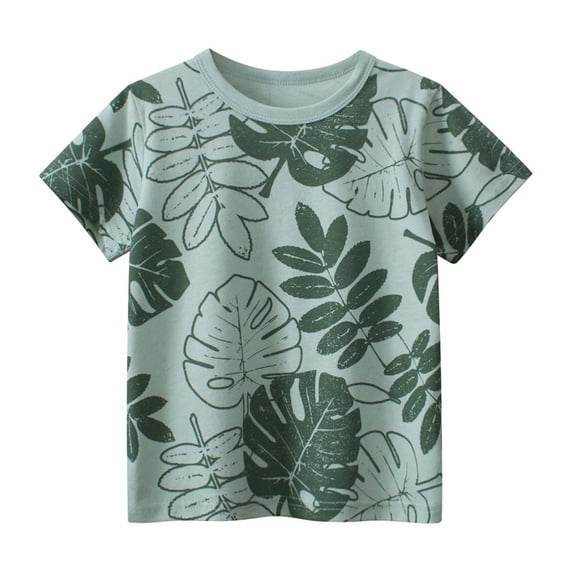 Miaoju Boys T Shirts Size 6 Crew Neck Cartoon Print Short Sleeve T Shirt Top Cotton Pullover Tops Tees Shirts for Youth Boys Girls