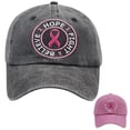 thumbnail image 1 of Miaoju Cancer Hats for Women Embroidered Adjustable Cancer Awareness Hope Hat Cancer Gifts for Woman, 1 of 4