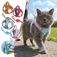 thumbnail image 1 of Miaoju Cat Harness and Leash Set, Escape Proof Vest, Soft Breathable Mesh, Easy Adjustable Fit, Snap Buckles, Sturdy Clip, Reflective Strips, for Small & Average Cats Walks, 1 of 5