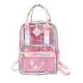 thumbnail image 1 of Miaoju Clear Backpack, Heavy Duty Transparent Backpack with Reinforced Straps, See Through Multiple Pockets Large Capacity Bookbag for Concert Sport Event Work Travel Festival, 1 of 5