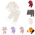 thumbnail image 1 of Miaoju Cotton Halloween Pajamas Pants for Top Ghost Print Long Sleeve Loungewear Clothes Set Cotton Teens' Sleepwear Sleepwear for, 1 of 5