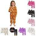 thumbnail image 1 of Miaoju Cotton Halloween Pajamas for Pjs Pumpkin Print Long Sleeve Shirts and Pants Nightwear Set Loose Homewear Set Colouring Pajama Sets 2 Piece Outfits for, 1 of 5