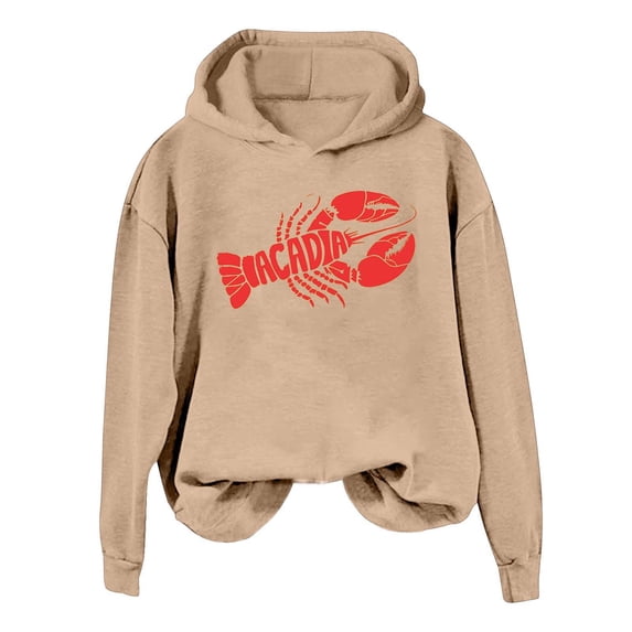 Miaoju Cute Hoodies Long Sleeve Tops Cozy Trendy Graphic Print Pullover Fashion Outfits Spring Oversized Clothes with Pockets
