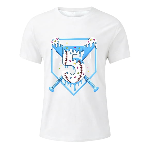 Miaoju Game Day Shirts for Kids Gameday Outfits Oversized Short Sleeve Tops Sports Season Crew Neck Funny Baseball Shirts for Kids